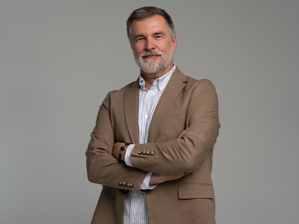 Business,Portrait,Of,Confident,Businessman.,Entrepreneur,In,Stylish,Jacket,Smiling,
