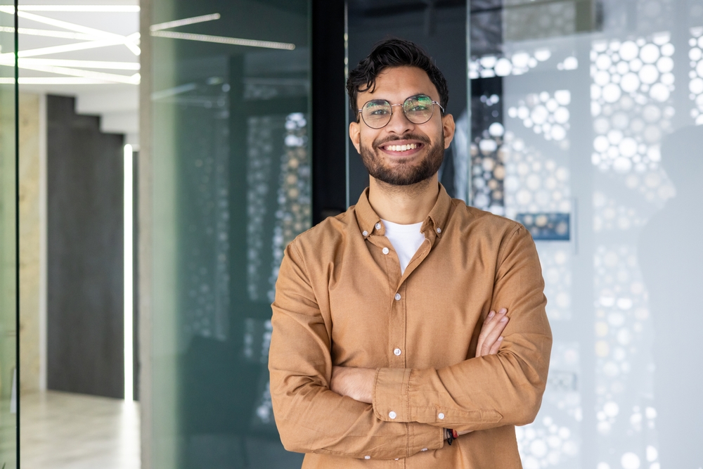 Portrait,Of,A,Young,Indian,Man,Wearing,Glasses,And,A